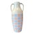 Late 20th Century Checkered Pastel Floor Vase For Sale
