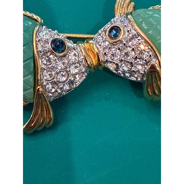 Vintage Kenneth J. Lane Kissing Fish Brooch For Sale In Savannah - Image 6 of 10