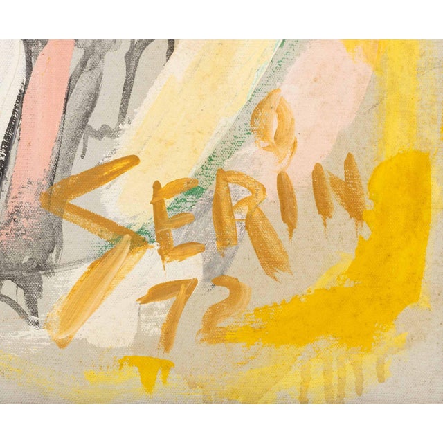 1970s Signed Serin Carousel Ride Oil, 1972 For Sale - Image 5 of 6