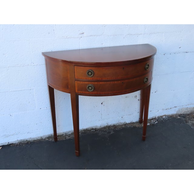 1940s Demilune Console Table Buffet Server 6562 For Sale - Image 18 of 18