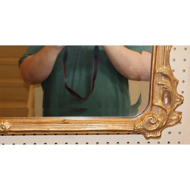 Large Gold French Louis XV Style Beveled Glass Mirror Possibly Friedman Brothers For Sale - Image 9 of 10