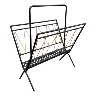 Magazine Rack in the style of Mathieu Matégot, 1960s For Sale