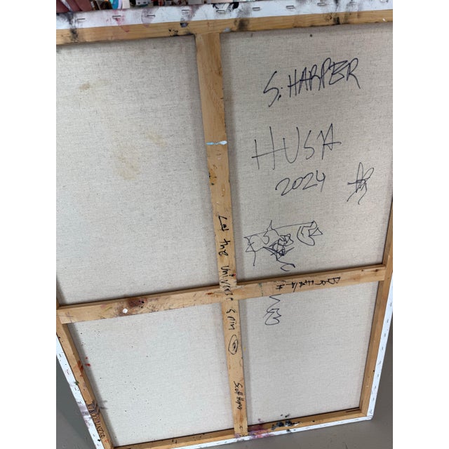 Scott Harper Mixed Media Painting titled "Husa" 31 x 41 2025 For Sale - Image 4 of 8