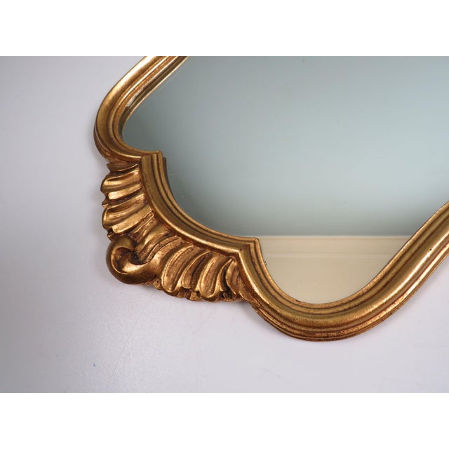 1960s Belgian Hollywood Regency Mirror with Sculpted Gilt Frame, 1960s For Sale - Image 5 of 8