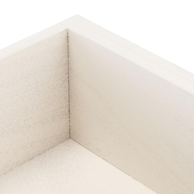 Wood Estella 1 Drawer Accent Table in White For Sale - Image 7 of 11