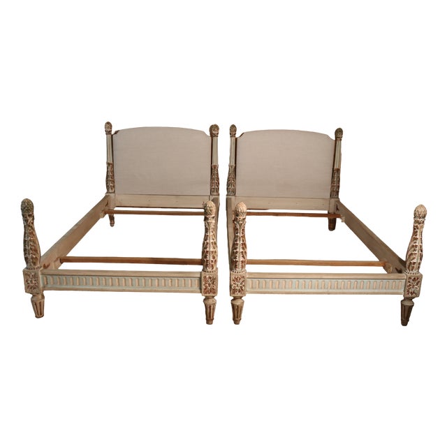 Vintage Louis XVI Style Twin Beds, 1930s, Set of 2 For Sale