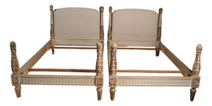 Vintage Louis XVI Style Twin Beds, 1930s, Set of 2