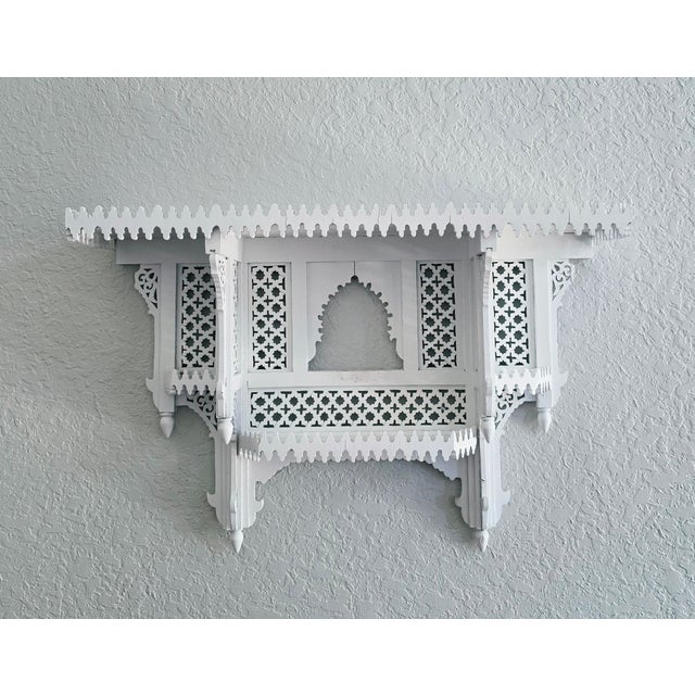 Moroccan Handcrafted Wall Shelf, White 2 For Sale - Image 9 of 10