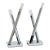 1980’s Frederick Ramond Nickel Plated Lamps - A Pair For Sale