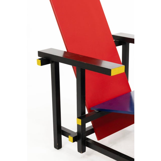 Red Red and Blue Chair by Gerrit Rietveld for Cassina For Sale - Image 8 of 8