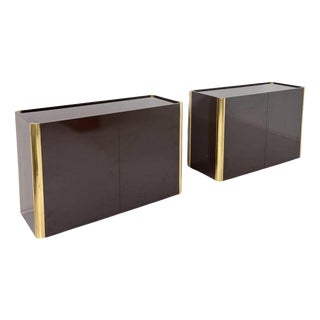Lacquered Cabinets in the style of Jean-Claude Mahey, 1970s, Set of 2 For Sale