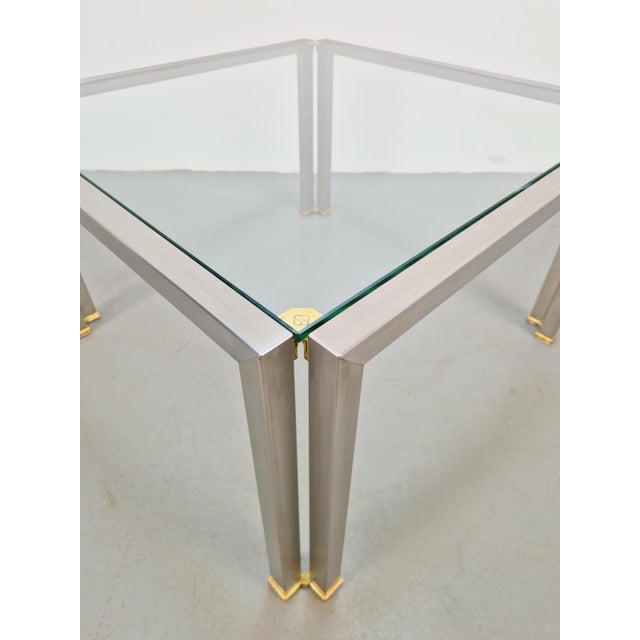 Regency T28 Coffee Table in Brass and Glass from Peter Ghyczy, 1970s For Sale - Image 14 of 18