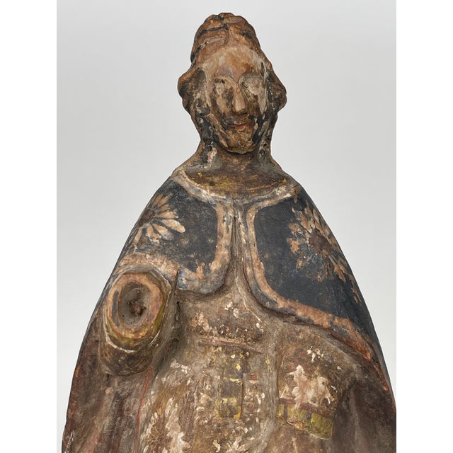 A 17th Century Italian Carved Wood Sculpture of Saint Roch For Sale In Los Angeles - Image 6 of 7