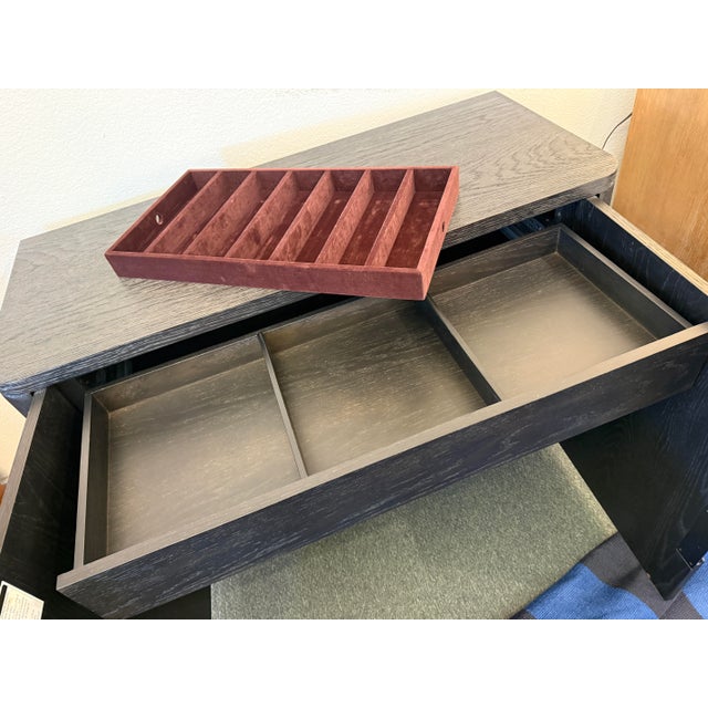 Restoration Hardware Breton Double-Door Sideboard, Black Oak With Bronze For Sale - Image 10 of 12