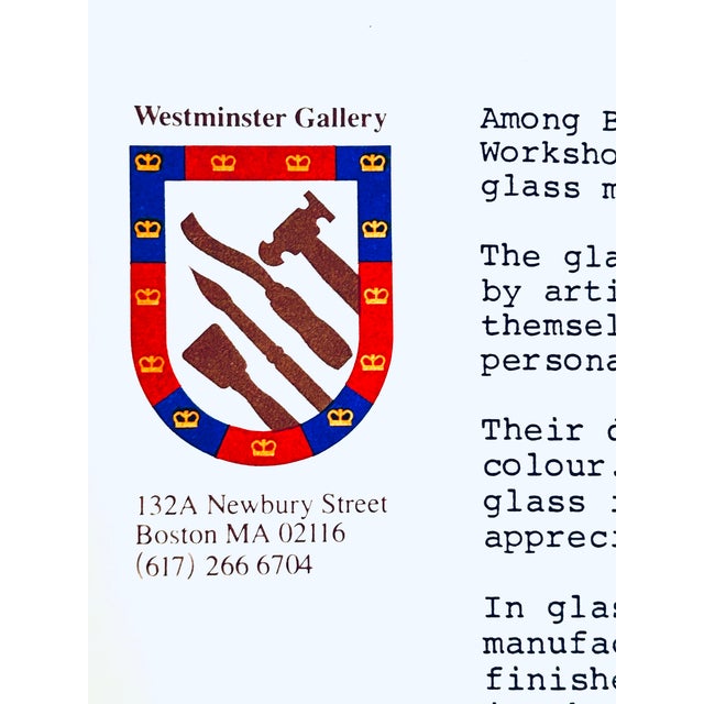 Contemporary Vintage Signed Cowdy Glass Workshop Studio Art Plates – Blue & Pink Ombré (Pair) -- Westminster Gallery, Boston, Provenance 1980s For Sale - Image 3 of 8