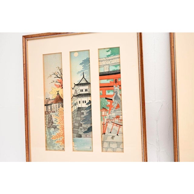 Tokuriki Tomichiro, Views of Kyoto Woodblock Prints, 1960s, Set of 3 For Sale - Image 6 of 8