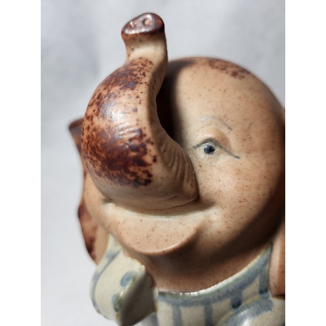 Cinnamon 1950s Japan Anthropomorphic Elephant Planter For Sale - Image 8 of 12