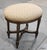This is a very nice antique French Louis XVI style early 20th century giltwood upholstered oval shaped vanity stool or...