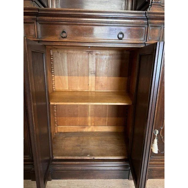 Wood Renaissance Style Notary Cabinet in Walnut For Sale - Image 7 of 10