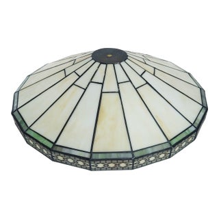 Vintage American 20th C Arts & Crafts Stained Glass Lamp Shade For Sale