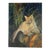 Vintage Panther Oil on Canvas For Sale