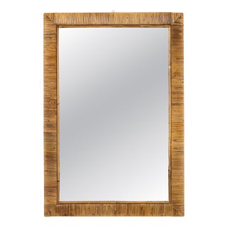 Midcentury Wall Mirror in the style of Vivai Del Sud, Italy, 1970s For Sale