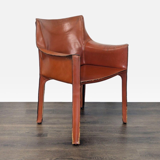 Cassina Set of Six Vintage Mario Bellini Dining Chairs for Cassina Cab For Sale - Image 4 of 18