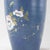 Cornflower Blue Vintage Hand-Painted Chinoiserie Vase With Blue Polychrome Flowers and Gilt Bird For Sale - Image 8 of 14