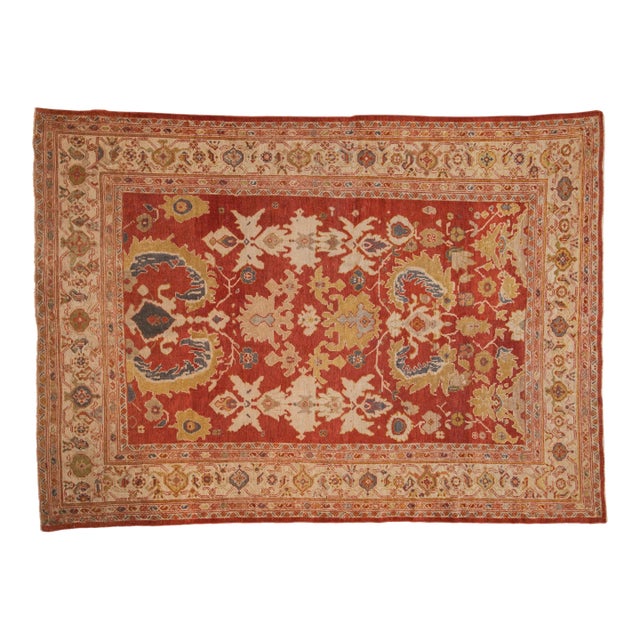 Antique Mahal Carpet - 7'8" x 10'4" For Sale