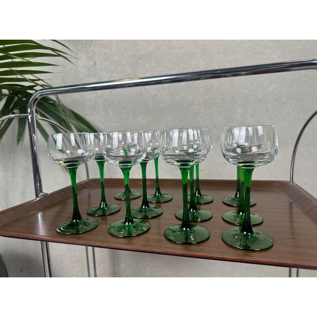 Vintage Wine Glasses from Luminarc, 1960s, Set of 12 For Sale - Image 4 of 10