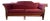 Antique Early 20th Century Hardwood Framed Burgundy Sofa For Sale