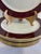 Vintage Pickard Fine China Dinner Plates, Set of 8, Burgundy & Gold Band For Sale - Image 9 of 11