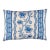 Schumacher Parvati Floral Stripe Lumbar Pillow In Delft For Sale
