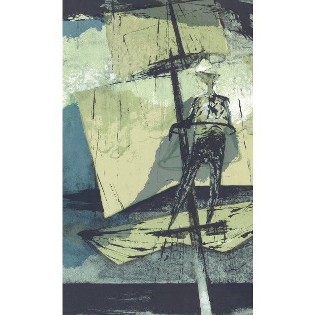 Contemporary 1968 "Moby Dick" Lithograph by Benton Spruance "The Spirit-Spout" For Sale - Image 3 of 6