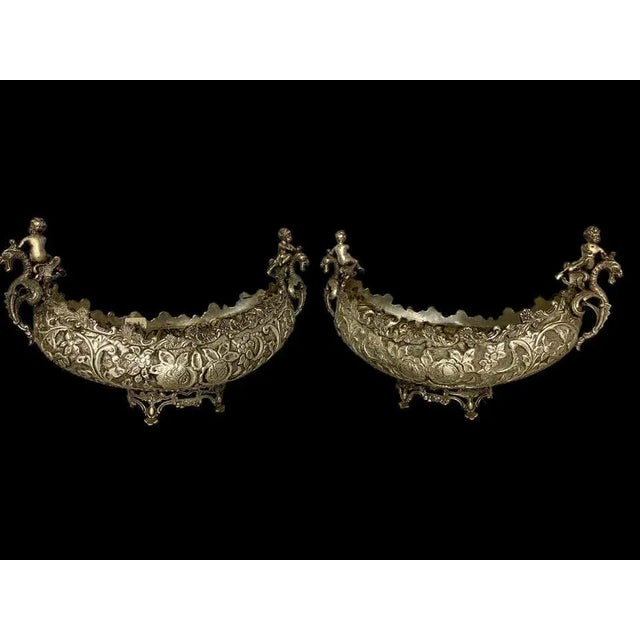 Venetian Silver-Plated Gondolas Serveware, 20th-Century, Set of 2 For Sale - Image 5 of 16