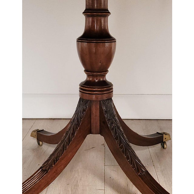 Wood Large English Dining Table, Mahogany With Satinwood, 19th Century and Later For Sale - Image 7 of 12
