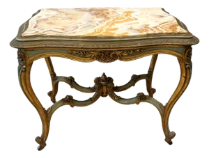 Late 19th Century Louis XVI Style Table With Onyx Top