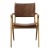 Chestnut Craft Leather Dining Arm Chair For Sale