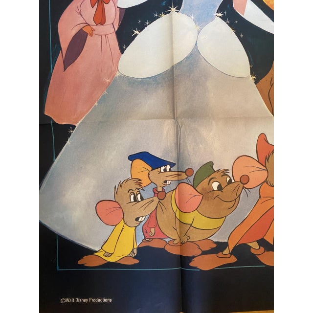 French Poster of the Cinderella Movie, 1950s For Sale - Image 3 of 11
