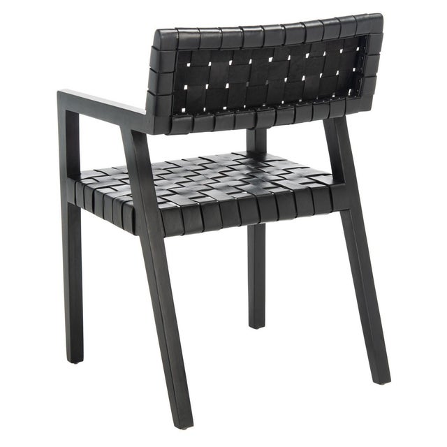 Cire Leather Dining Chair - Black For Sale - Image 9 of 9