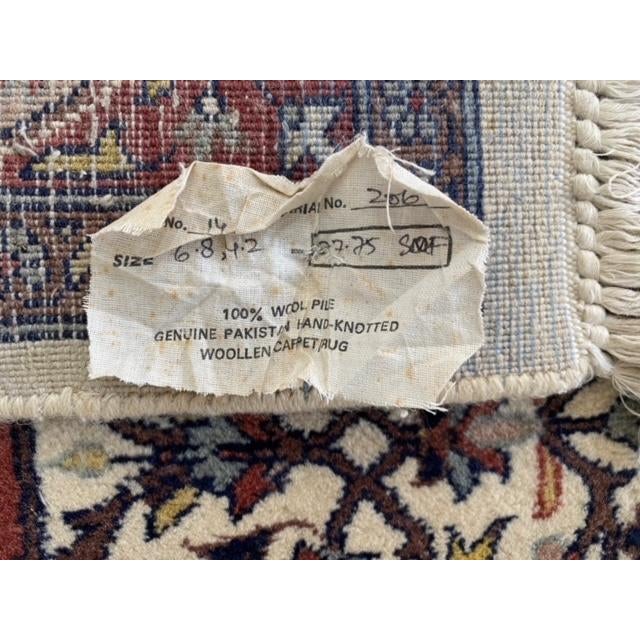 Pakistani Rug in Plum and Cream For Sale - Image 11 of 11