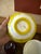 Glass Set of Two Mid Century Peking Glass Bowls, Yellow Overlay Glass, Asian Decorative Art Glass For Sale - Image 7 of 9