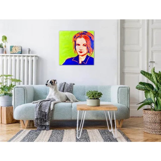Contemporary Modern Portraiture Pop Art Portrait (Original Oil on Canvas) For Sale - Image 3 of 6