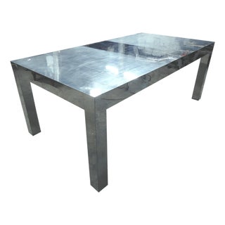 Mid 20th Century 'Cityscape' Attributed to Paul Evans Dining Table With Leaf For Sale