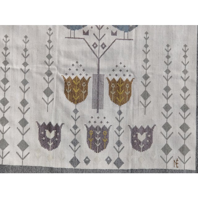 Handwoven Wool Tapestry by Eva Nemeth, 1970s For Sale - Image 3 of 11