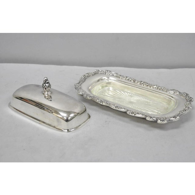 Silver Vintage International Silver Countess Silver Plated Covered Butter Dish For Sale - Image 8 of 12