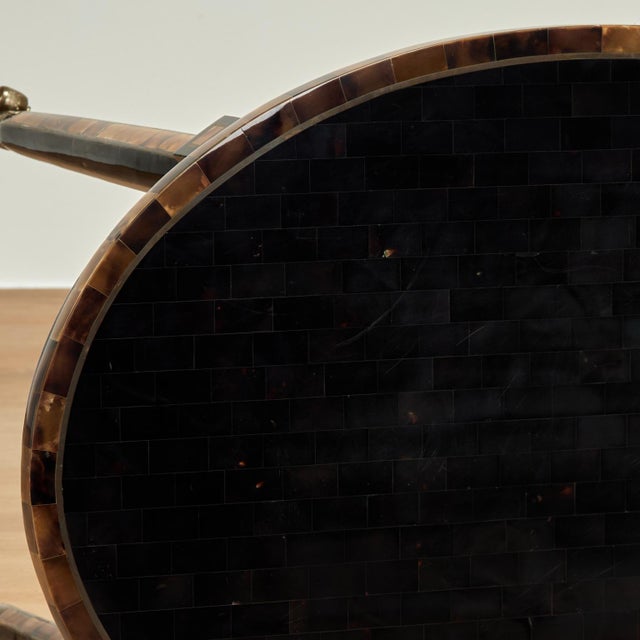 Vintage Oval Pen Shell Coffee Table by Maitland Smith For Sale - Image 9 of 14