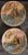 Circa 1900 American Impressionist Style Forest Cabin Landscape Motif Hand-Painted Porcelain Gilded Rim Appetizer Plates - Set of 6 For Sale - Image 4 of 9