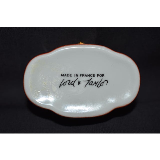 Vtg. French Limoges Handpainted Porcelain Trinket Box W/Floral Details For Sale - Image 13 of 13