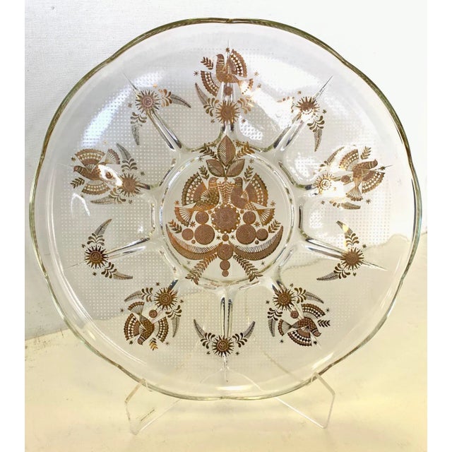 1960's Gold Overlay Glass Round Dish by George Briard For Sale In West Palm - Image 6 of 8
